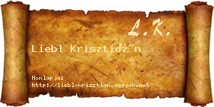 Liebl Krisztián névjegykártya